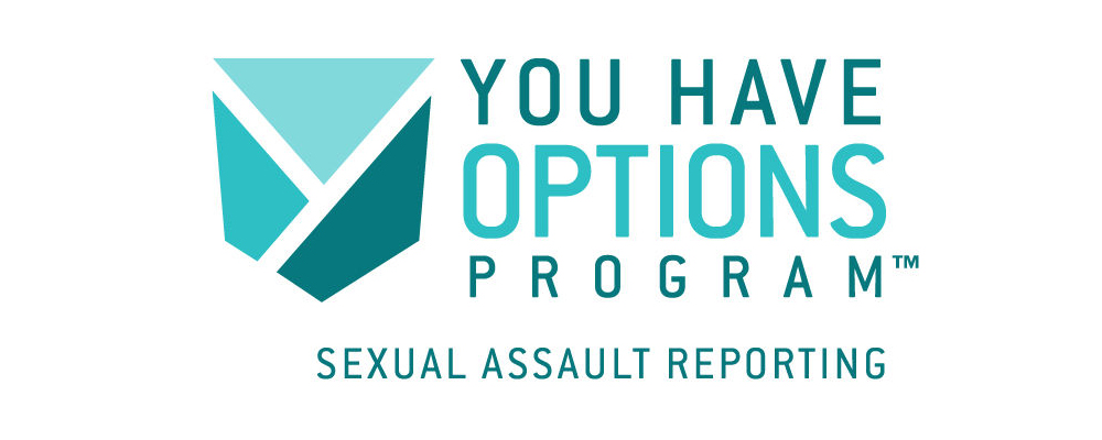 Image description: You Have Options Sexual Assault Reporting (logo)