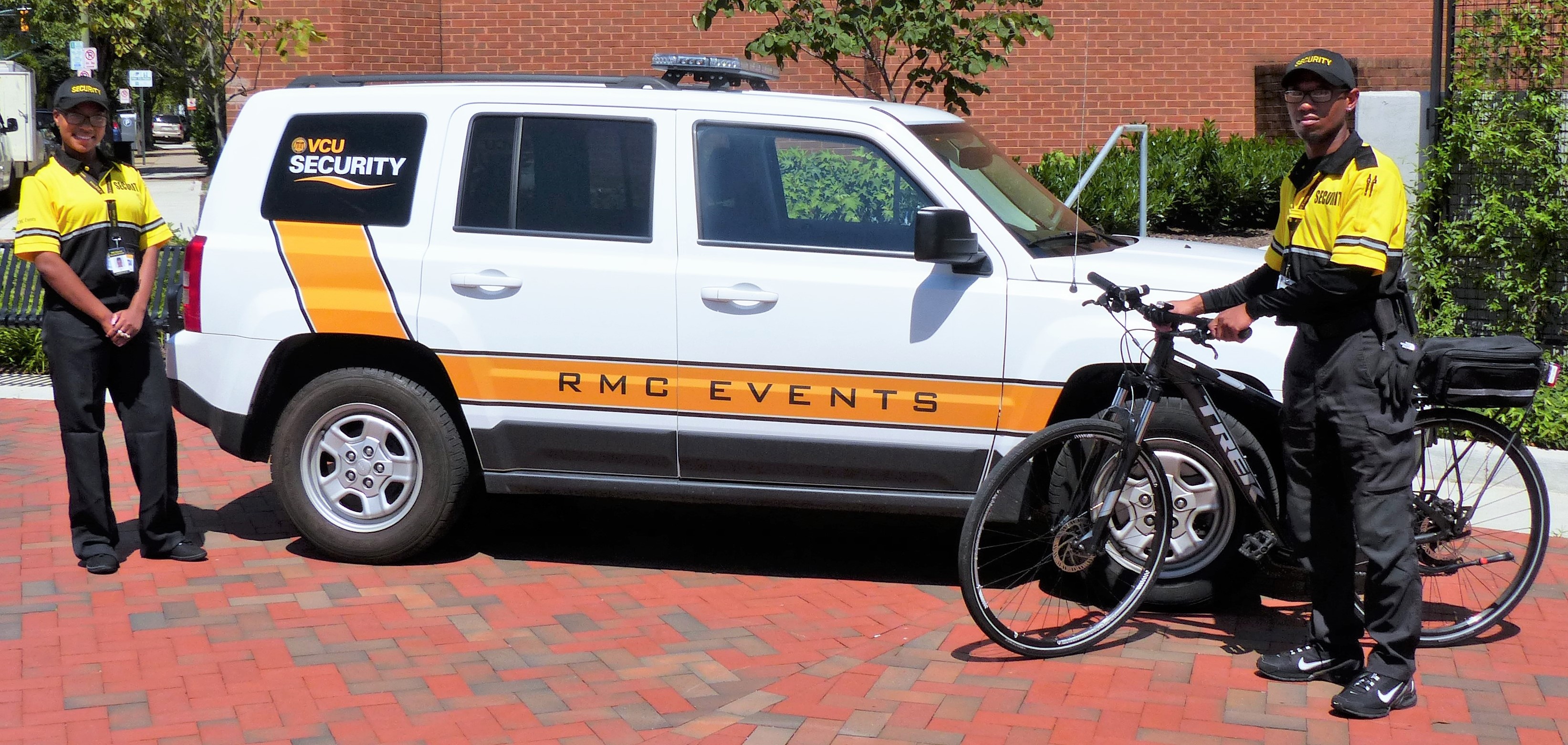 Image of a parked RMS / VCU Security vehicle